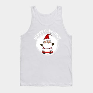 Santa Skateboarder Happy Christmas Merry Christmas Christmas Event Christmas Present Gift for Family for Dad for Mom for Friends for Kids Tank Top